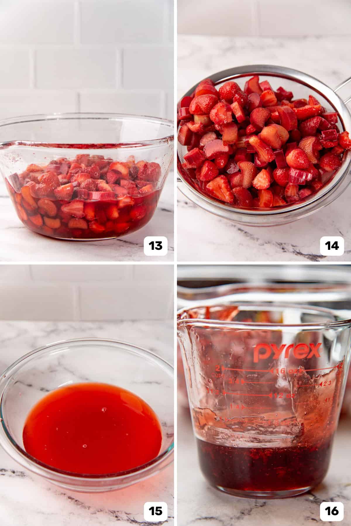 Strawberry Rhubarb Pie  with Thick Fruity Filling  - 18