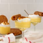 Square image of the lemon meringue martini cocktail.