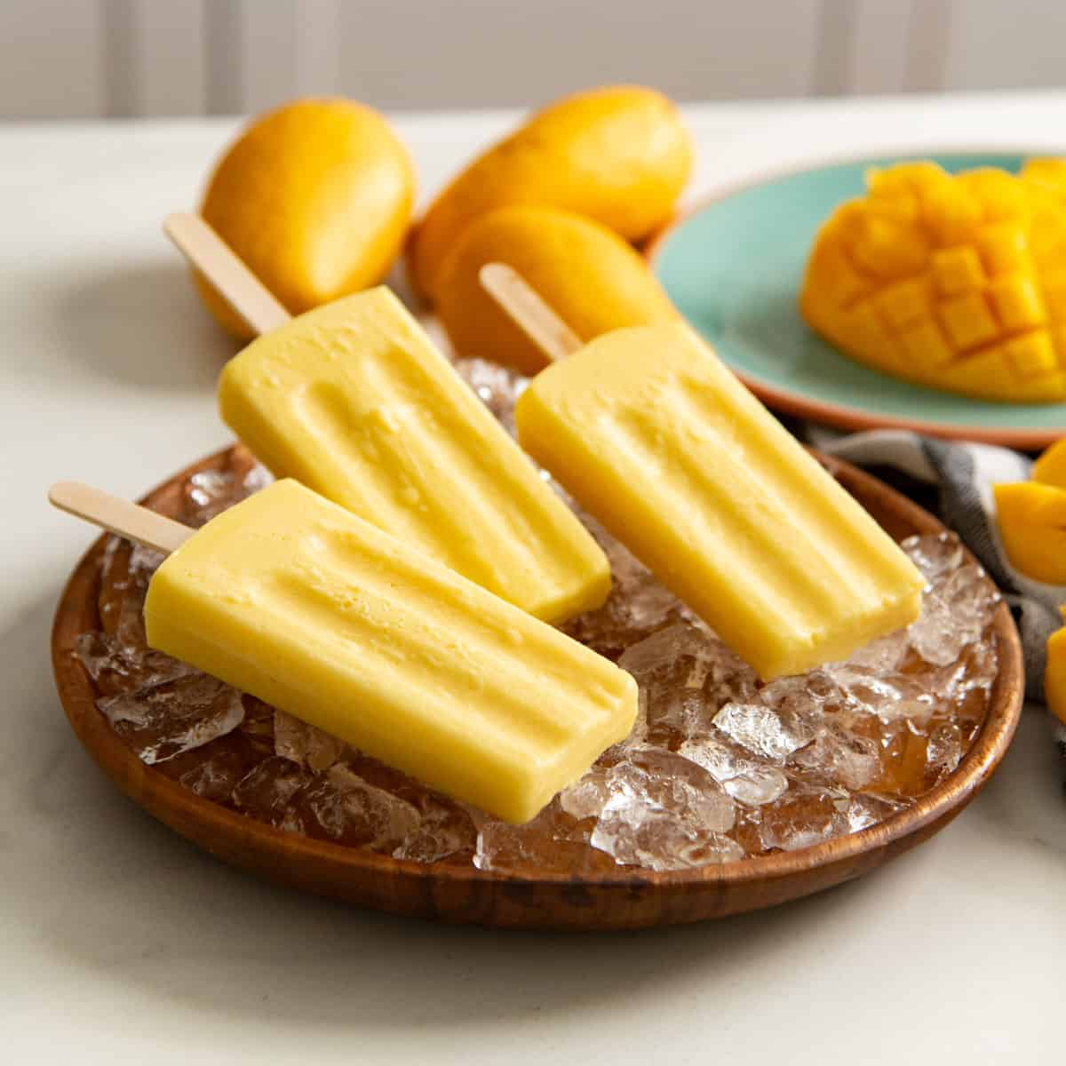 Creamy Mango Coconut Popsicles